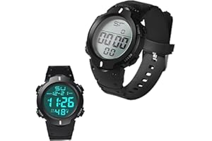 Pennle Waterproof Stopwatches Referee Watch Match Official Sports Digital Watches with Alarm/Timer, Big Face Military Wrist Watches with LED Backlight for Running Training