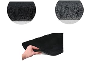 SERDECO DECORACION. Felpudo de Coco Gris o Negro 23 mm. Premium de Alto Tránsito. (Negro, 40 X 70 cm)