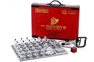 Hansol Medical Equipment Lot de 30 ventouses professionnelles avec poignée de pompage et tube d'extension et manuel en anglais (français non garanti)