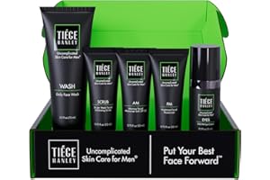 ‎TIEGE HANLEY Tiege Hanley Advanced Skin Care Routine for Men (System Level 2) - Face Wash Set for Fine Wrinkles - Set Includes Facial Cleansing, Face Scrub, Moisturiser and Eye Cream