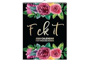 AIZHENQIAN 2024 Funny Monthly Wall Calendar - Planner for Tired-Ass Women - Gag Gift Novelty Humour Year Calendar