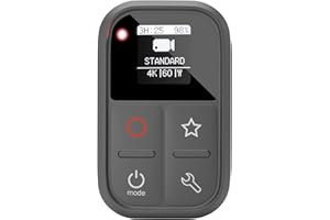 Camnoon Bezprzewodowy inteligentny pilot zdalnego sterowania ekran OLED wbudowana bateria 80 m odległość sterowania z paskiem na nadgarstek do GoPro Hero 10/9/8 czarny/maks. 7 czarny/6 czarny