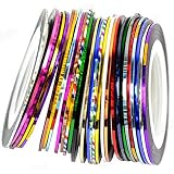 10 Rolls Nailart Strips Nail Art Striping Tape Striper Line Decoration Set Kit