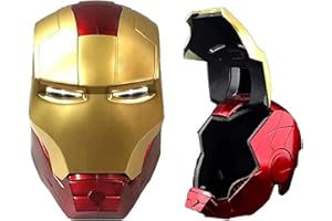 AOKLEY Iron Man Elektronischer Helm Karneval Halloween Maske Helm Film Anime Superhelden Cosplay Full Size Prop Kinder Erwachsene Kostüm Accessori Facemask