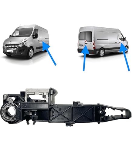 Pièce Rechange Voiture Mécanisme Poignée Porte Master 3 / Opel Movano B / Nissan NV400 - Qualité OEM - Installation Facile Pièce Auto Renault Master