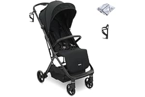 My Babiie MBX7 Autofold Stroller – from Birth to 4 Years (22kg), Foldable & Compact, Lightweight, Travel Buggy for Toddlers, Pushchair Includes Rain Cover - Black