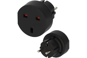 Brennenstuhl resekontakt/reseadapter (adapter för reseuttag för anslutning av elektriska apparater med British Standard-kontaktsystem i länder med jordkontaktsystem)