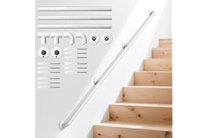 KiloSton 1.9M Anti-Slip Stair Rail – ABS & 304 Stainless Steel, Safe & Comfortable Stair Support for Elderly, Kids & Disabled, Bannister Rail for Stairs
