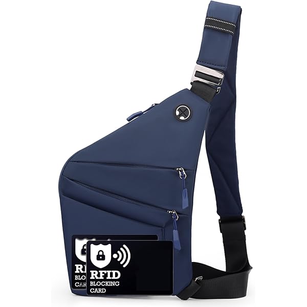 Piccola Borsello Uomo Tracolla, Mini Borsa a Spalla per Telefono con Portafoglio, Borsa Impermeabile Uomo Donna per Campeggio e Escursionismo, Sling Crossbody Bag, Borsa da Petto per Esterni (Nero