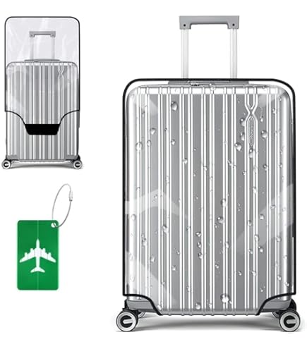 Bagagehoes voor Koffer - 28 (71cm) Transparante PVC Bagagebeschermer voor 71-73.5cm Tassen - Reisaccessoire voor Bagagebescherming - door BlueCosto