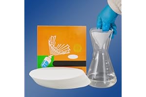 Luvadeyo 100 Stück Labor Filterpapier, Rund Laborfilter, Durchmesser 7cm Papierscheiben mit mittlerer, Fließgeschwindigkeit für Laborbedarf, Chemische Anwendungen
