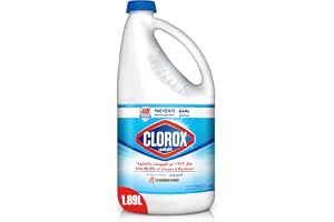 Clorox Liquid Bleach 1.89L, Kills 99.9% of Viruses and Bacteria, 48 Hours Prevents Bacteria Growth, Removes Stains