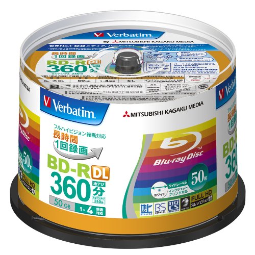 50 Verbatim Double Layer 3d Blu Ray Rohlinge 50 gb Full Printable Bluray