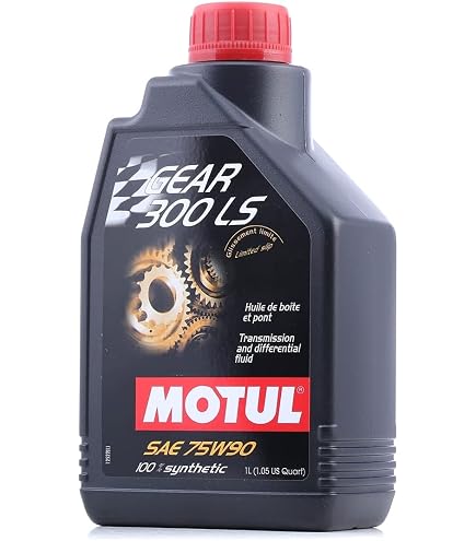 Motul Gear 300 75W-90 Transmission Fluid - Set Of 5 Liters, Full Synthetic Ester-Based