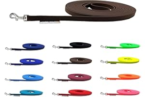 Schleppleine Biothane Hundeleine kleine Hunde 9mm 3m / 5m / 10m / 15m Hundeleine Biothane (5m MIT Handschlaufe, Braun)