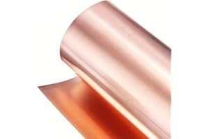 SOFIALXC 99.99% Pure Copper Metal Sheet for Handicraft Aerospace Width 200mm Long1000mm-thickness: 0.5 mm