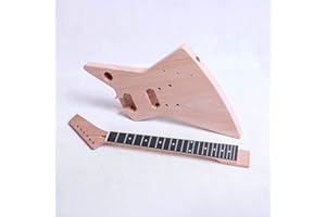 Coban Guitars Build your own Electric DIY Guitar Kit UK EXP1B Mahogany Body Chrome Hardware Black Fittings NO Soldering