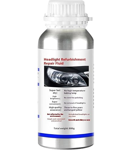 Kit Réparation Phares Voiture - Liquide Polissage 800ml Pour Restauration Et Régénération