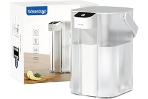 Waterdrop Pichet de filtre à eau électrique, distributeur d'eau rechargeable, système de comptoir instantané de 15 tasses, NSF/ANSI 401, 53, 42 et 372, réduit les PFAS, le plomb, le chlore, blanc, ne