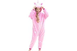 Ceruwum Grenouillères Licorne pour Filles Polaire Combinaison Pyjama Enfant