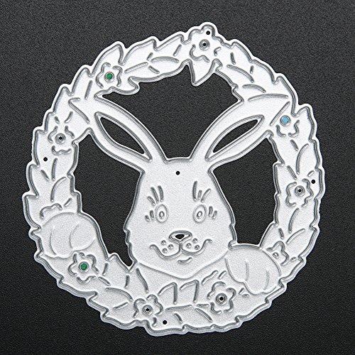 Amazingdeal365 Metall Form Schablonen Schneiden DIY Dekor Sammelalbum Karten Buchzeichen Lesezeichen als Geschenk für Freunde Geburtstag Kinder,Kindergarten Hobby Schule Handarbeit Unterricht usw. Ein tolles Geschenk! (Hase) - 6