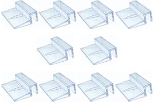 Jiakalamo 10 Stück Aquarium-Abdeckungs-Clips, 6 mm/10 mm/12 mm, Acryl-Clips, Aquarium-Glasabdeckung, Universal-Deckel-Clips für randlose Aquarien