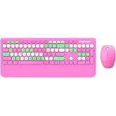 Coverzone Geezer Kablosuz Klavye Mouse Set 106 Tuşlu İngilizce Q Notebook Laptop Uyumlu Ev ve Ofis i&ccedil;in Bilek Destekli USB Do