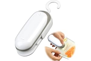 DNSHAN Mini Handheld Heat Vacuum Sealer - 2 IN 1 Easy Seal Bag Sealer and Cutter Portable Food Sealer for Snack Bags Plastic Bags Sealing, Compact Kitchen Gadget for Food Storage