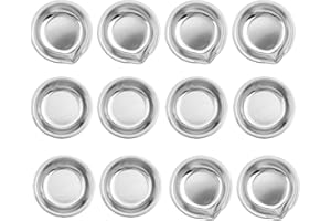 KXUSW Cuencos para Mezclar Pintura de Acero Inoxidable 12 Piezas-Paleta Pintura-Paleta Pintura Acrílica-Paleta Humeda-se Utiliza para Sujetar Pintura y Mezclar Colores，2 Estilos