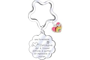 JRZDFXS Cadeau Collègue Porte Clef Collègue Cadeau Depart Collegue de Travail Femme Porte Clés Personnalisé Idee Cadeau Meilleur Amie Cadeau pour Une Amie Cadeau Anniversaire Femme Homme (1)