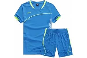 GEMZON Maillot de Foot Enfant Maillot Foot Maillots Soccer Jersey Boys, Ensemble Football Garçon Vêtement Sport Tshirt Shorts Set