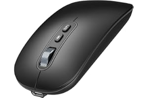PINKCAT Bluetooth Maus Kabellos Wiederaufladbare Maus Bluetooth Mouse für Mac/iPad, Kabellose Maus für Windows/Linux, 3 DPI Einstellbares mit USB Ladekabel-Optische Office Funkmaus