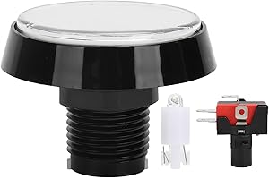 CICIGLOW Pulsanti, Pulsante di Gioco da 60 Mm Grande Pulsante Rotondo a LED da 2,4 Pollici con Micro Interruttore, Pulsante Illuminato a LED da 12 V per Console di Videogiochi per Macchine
