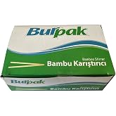 Burpak Tahta Ahşap Bambu &Ccedil;ay Kahve Karıştırıcı &Ccedil;ubuk Kaşık - 11 Cm. - 400 Adetlik Paket
