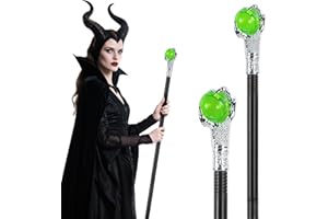 KYOEOE Baguette magique Maleficent pour Halloween, sceptre, canne Maleficent pour Halloween, baguette de sorcière, accessoires gothiques pour costume de vampire, canne pour enfants, carnaval, soirée à thème