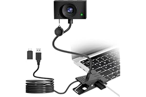 DANYESTH Webcam for PC, Laptop Camera USB Webcam with Adjustable Gooseneck, Flexible Positioning 1080P Computer Camera for Presentation, Desktop Demo, Full-Body View, Video Call, Zoom, Teams, Skype (Black)