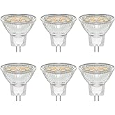 Caldarax 6 Stück GU4 MR11 3W LED Spot, Ersetzt 20W 30W Halogenlampen Reflektor, Warmweiß 3000K, 300LM, AC/DC 12V-24V, Nicht D