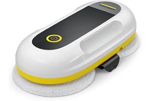 Kärcher robotfönstertvätt RCW 2 Extra+, automatisk fönsterrengöring, med säkerhetslina och nödströmsbatteri, 3 min/m², tank: 70 ml, 5 rengöringslägen, kabel: 5 m, 6 par rengöringsdukar