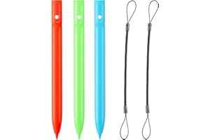 LEYAOYAO Stift für LCD Schreibtafel, 3 Packs mit 2 Lanyard, für Maltafel Zaubertafel (Grün+Rot+Pink+Blau, zufällige Farbe)