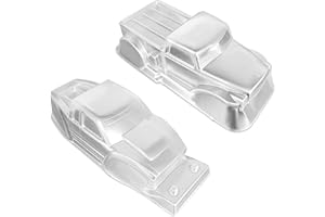 POWMOK SCX24 Body, Axial SCX24 Body Shell, 1/24 RC Crawler Plastic SCX24 Clear Body Shell for Axial 1/24 RC Crawler SCX24 AXI90081 AXI00004 DIY SCX24 Upgrades Accessories