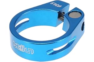 TBEST Abrazadera reemplazo para Poste de Asiento, 34.9mm Abrazadera de Poste de Sillín de icleta de Aleación de Aluminio Abrazadera de Tija de Sillín de icleta de Montaña(Azul)