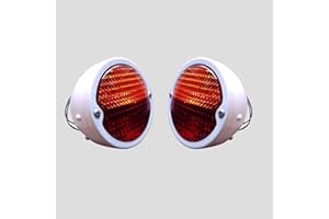 Bajato - Feux Arrêt/Clignotant 2X Rond pour Classique/Vintage Tracteurs avec Fenêtre Plaque Immatriculation - 11000805