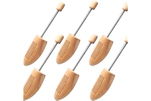 Hollylife 3 Pack Spring Wooden Shoe Tree Shoe Expander Log Shoe Last Stretcher Props Anti-Wrinkle Anti-Deformation Shoe Props Suitable for Leather Shoes Sneakers Canvas Shoes High Heeled Shoes