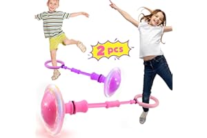 Britik Spielzeug für 5-12 Jahre Kinder:Springring Fußkreisel Kinder Swing Wheel mit Lichtrad Geschenke ab 5 6 7 8 9 10 11 12 Kinder Draussen Spielzeug