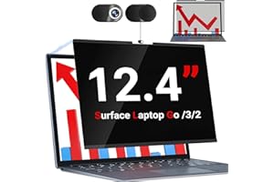 ZOEGAA Filtro Privacy da 12.4 pollici per Surface, Schermo Protettivo Magnetico Rimovibile per Surface Laptop Go 1/2