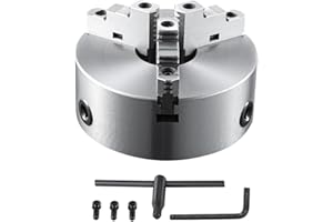 VEVOR Mandrino a 3 Ganasce per Tornio Autocentrante Materiale in HT300 Diametro 250 ± 5 mm, a 3 Griffe Gamma di Serraggio 6-110mm, Autocentrante per 250mm