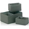 Set 5 Cestini Portaoggetti Kela Rimossa In PP Con Rivestimento In Tessuto – Nero, Misure Varie