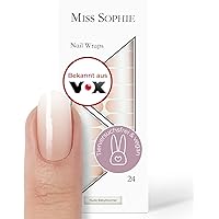Original Miss Sophie Nagelfolien I 24 ultra-dünne Nagellack-Streifen mit Farbverlauf Nude Babyboomer I Für Finger- & Fußnägel