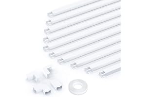 KINKAIVY 4M Electrical Cable Trunking, Cable Concealer on Wall for one Cord, Paintable PVC Cable Cover, Cable Trunking Self adhesive to Hide a Single Power Cord in Home or Office - 10X L40cm, W1.5cm, H1cm