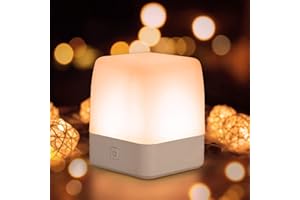 RUXAN LED Baby Night Light for Kids- Rechargeable, Dimmable, Colour Changing, Portable Bedside Table Lamp for Breastfeeding, Bedrooms, Camping